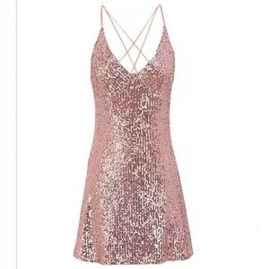 TOPSHOP Rose Sequin Mini Dress ✨ 🪩 🥂